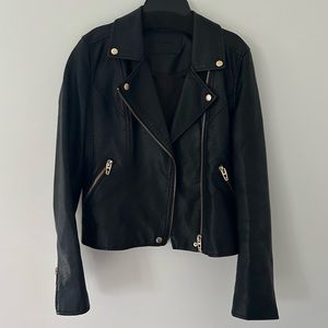 Blank NYC black faux leather motorcycle jacket